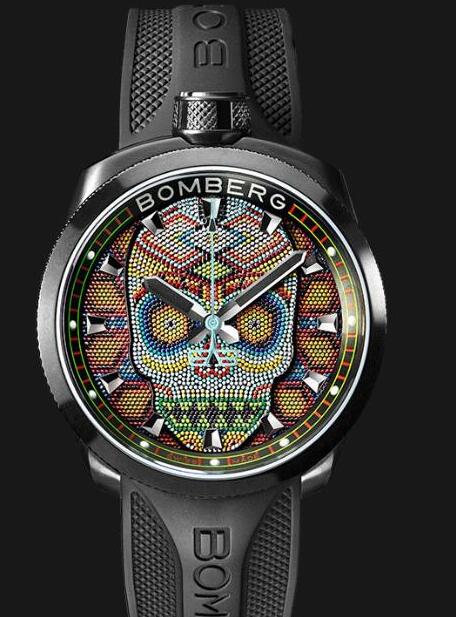 Bomberg Bolt-68 Skull Pearl Colorful BS45H3PBA.SKP-1.3 Replica Watch